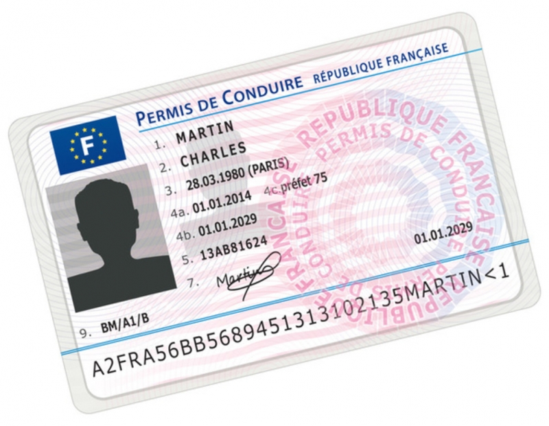 Illustration d’un permis de conduire français – article blog sur CBD et législation