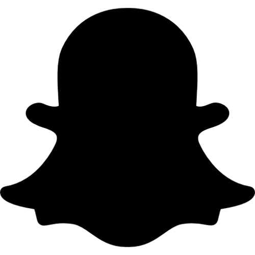 Icône Snapchat noire – lien vers le compte de La Boutik du CBD